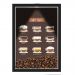 Quadro Caixa 33x43 cm Porta Grãos de Café (Com Led) Nerderia e Lojariagraos cafe tipos preto