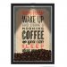 Quadro Caixa 33x43 cm Porta Grãos de Café (Com Led) Nerderia e Lojariagraous cafe wakeup preto