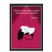 Quadro Caixa Com Led Frida Frase Roxo