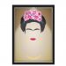 Quadro Caixa Com Led Frida Marrom