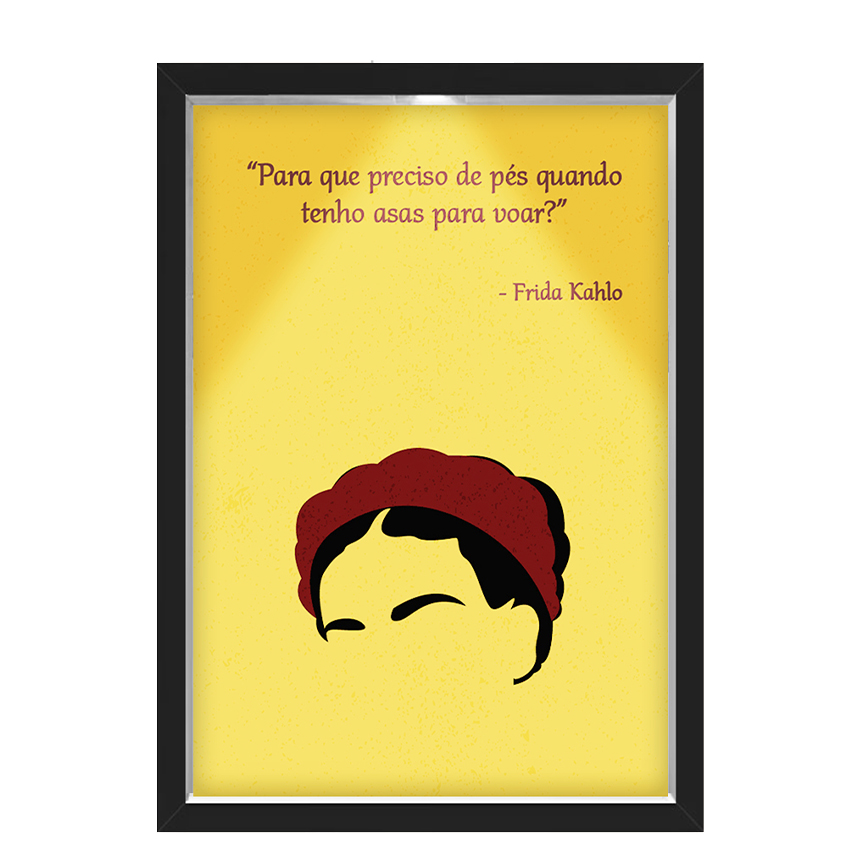 Quadro Caixa Com Led Frida Voar