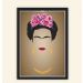 Quadro Caixa Decorativo 23x33cm Nerderia e Lojaria frida marrom preto