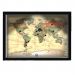 Quadro Caixa MAPA 33x43 cm (Com Led) Lojaria e Nerderia. viagens lugares vintage preto