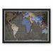 Quadro Caixa Mapa Marque Suas Viagens Com Tachinhas Com Led Mapa Costura