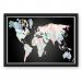 Quadro Caixa Mapa Marque Suas Viagens Com Tachinhas Com Led Mapa Dinheiro