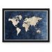 Quadro Caixa Marque Suas Viagens Com Tachinha Mapa Azul