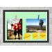 Quadro Caixa Porta Foto e Recadinho com Varal 23x33cm fundo verde preto