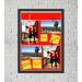 Quadro Caixa Porta Foto e Recadinho com Varal 33x43cm fundo cinza preto