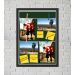 Quadro Caixa Porta Foto e Recadinho com Varal 33x43cm fundo preto preto