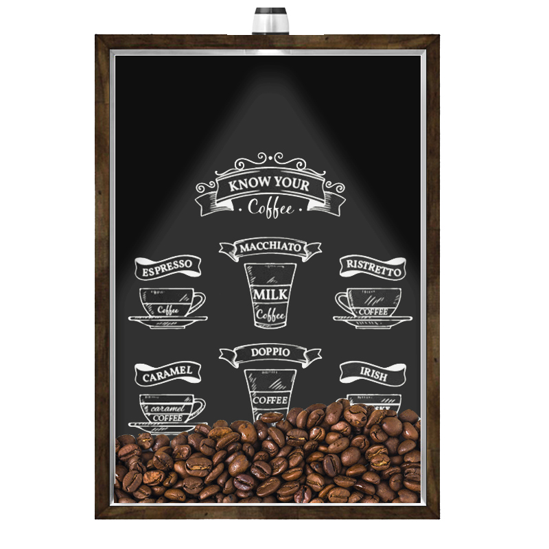 Quadro Caixa Porta Grãos Café 23X33cm