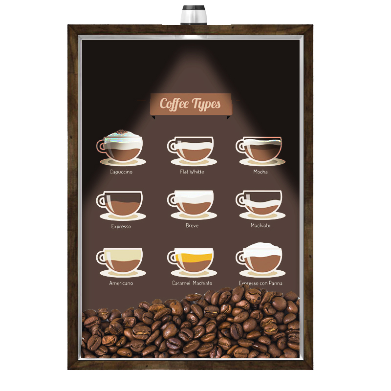 Quadro Caixa Porta Grãos Café 23X33cm