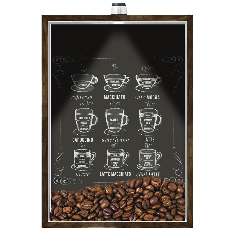 Quadro Caixa Porta Grãos Café 23X33cm