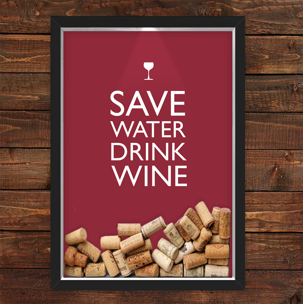 Quadro Caixa Porta Rolhas Vinho Drink Wine