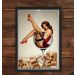 Quadro Caixa Porta Rolhas Vinho Pin Up Vinho