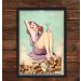 Quadro Caixa Porta Rolhas Vinho Pin Up Wine