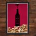 Quadro Caixa Porta Rolhas Vinho Save Water Wine