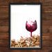 Quadro Caixa Porta Rolhas Vinho Taça Vinho
