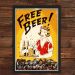 Quadro Caixa Porta Tampinha Cerveja Com Led Free Beer