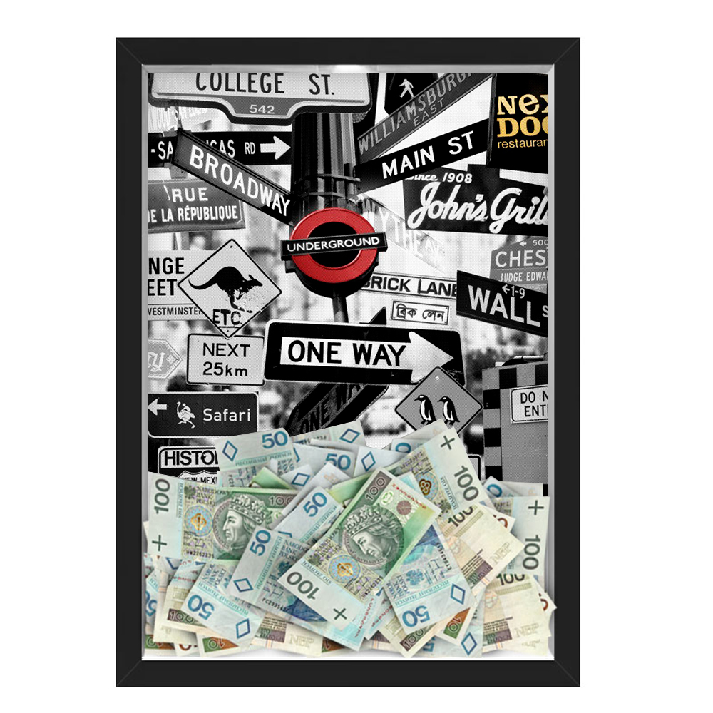 Quadro Cofre Viagens Placas