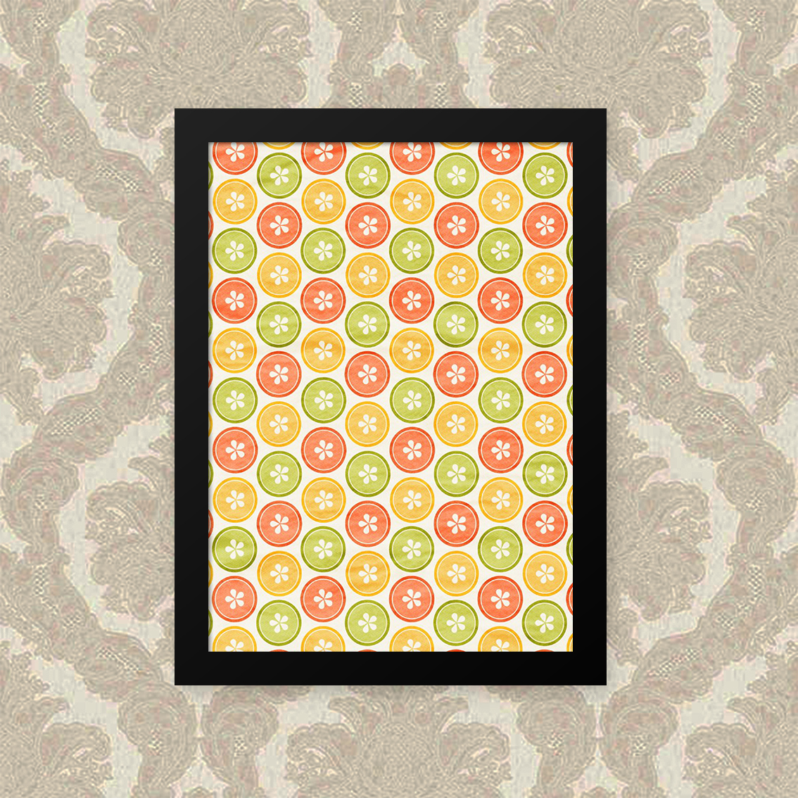 Quadro Cores Laranjas 33X43cm