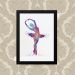Quadro Decorativo 23x33cm Nerderia e Lojaria ballet colorido preto