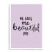 Quadro Decorativo 23x33cm Nerderia e Lojaria branco beautiful one branco