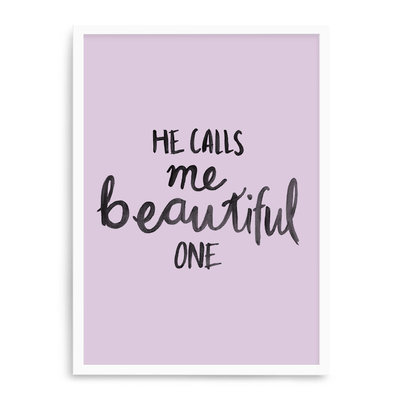 Quadro Decorativo 23x33cm Nerderia e Lojaria branco beautiful one branco