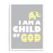 Quadro Decorativo 23x33cm Nerderia e Lojaria branco child of god elefante branco
