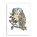 Quadro Decorativo 23x33cm Nerderia e Lojaria branco coruja branco