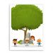 Quadro Decorativo 23x33cm Nerderia e Lojaria branco criancas na arvore branco