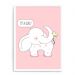 Quadro Decorativo 23x33cm Nerderia e Lojaria branco elefante its a girl branco