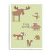 Quadro Decorativo 23x33cm Nerderia e Lojaria branco forest aimals branco