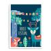 Quadro Decorativo 23x33cm Nerderia e Lojaria branco forest festival branco