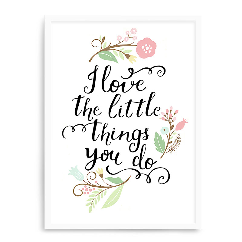 Quadro Decorativo 23x33cm Nerderia e Lojaria branco litle things little branco