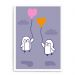 Quadro Decorativo 23x33cm Nerderia e Lojaria branco penguim balao branco