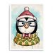Quadro Decorativo 23x33cm Nerderia e Lojaria branco pinguim aquarela branco