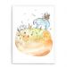 Quadro Decorativo 23x33cm Nerderia e Lojaria branco urso coelhos branco