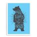 Quadro Decorativo 23x33cm Nerderia e Lojaria branco urso wild branco