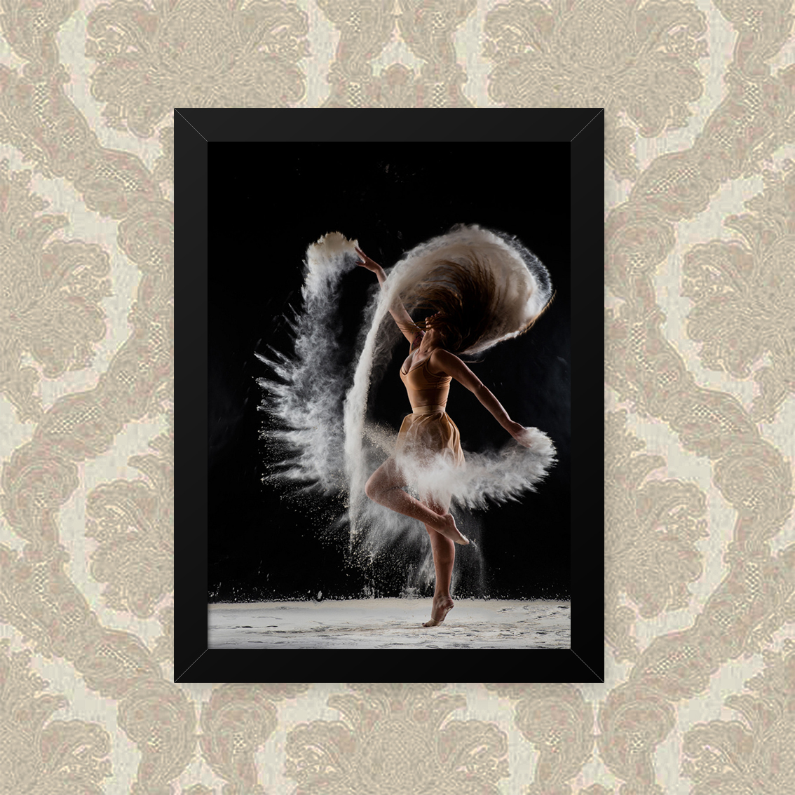 Quadro Decorativo 23x33cm Nerderia e Lojaria dança poeira preto