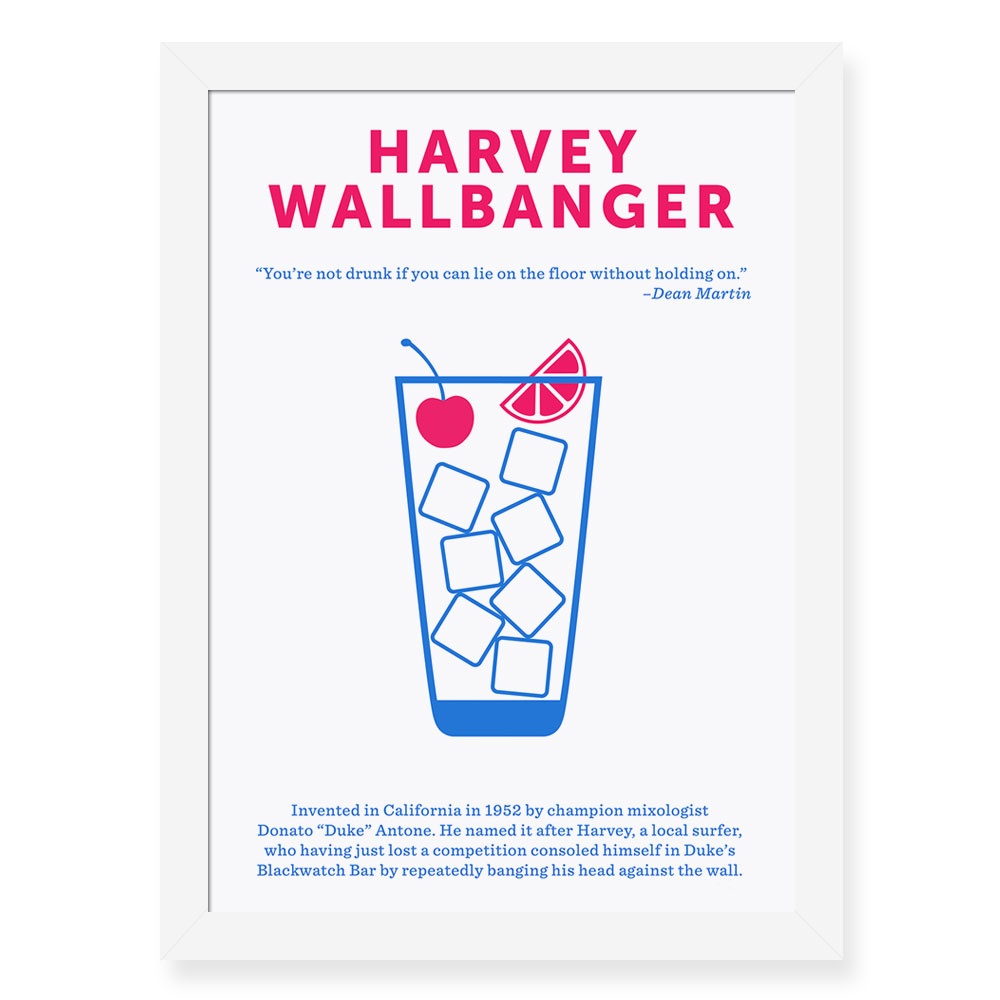 Quadro Decorativo 23x33cm Nerderia e Lojaria drinks harvey preto