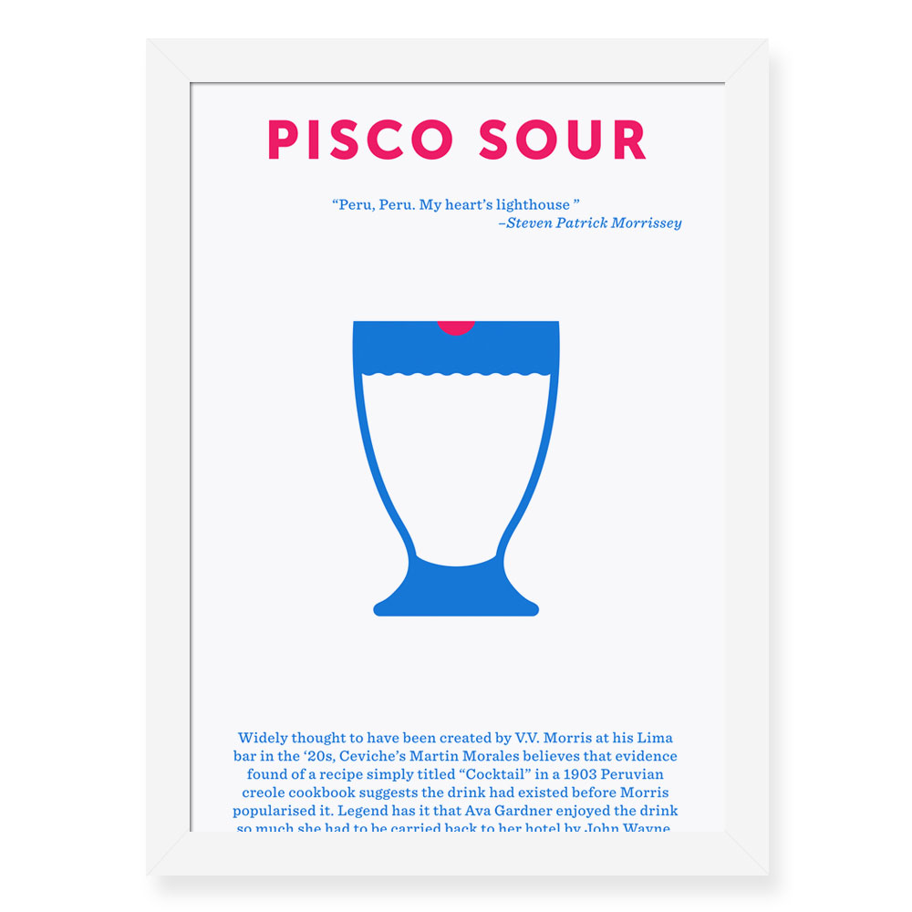 Quadro Decorativo 23x33cm Nerderia e Lojaria drinks pisoc sour preto