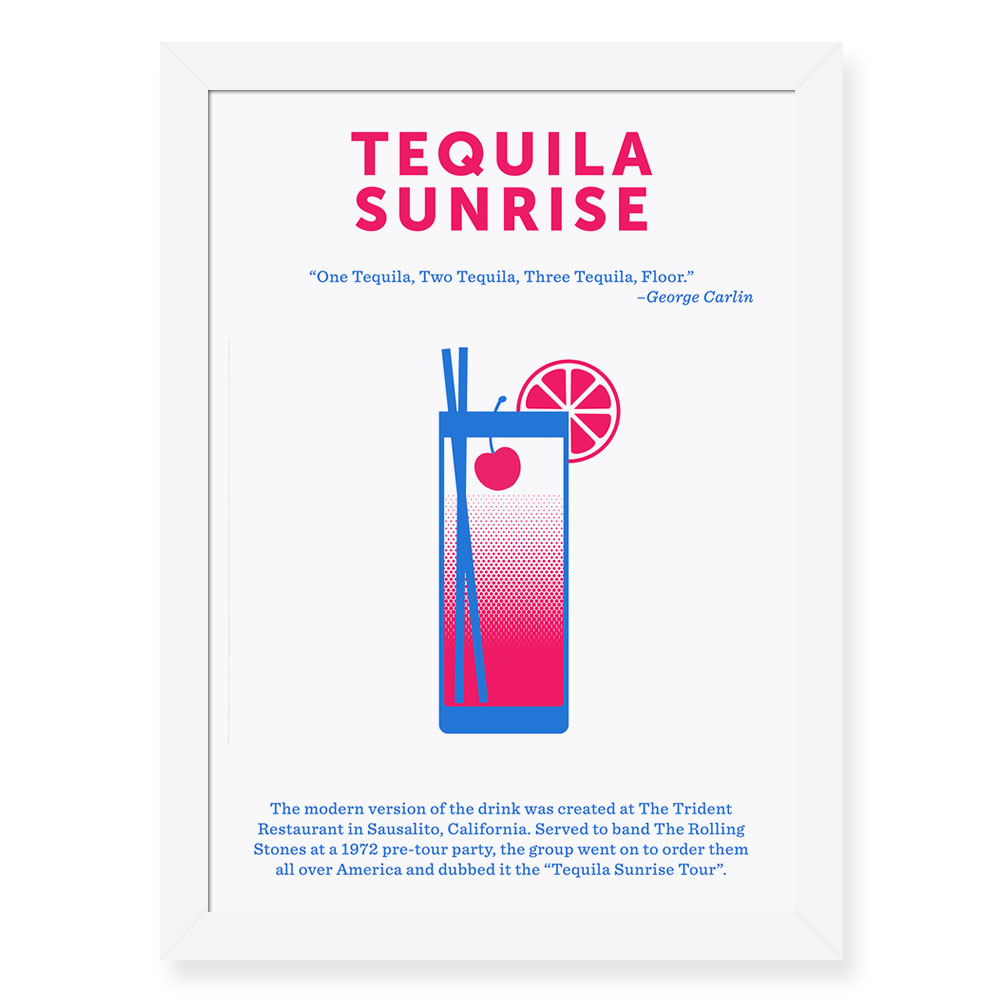 Quadro Decorativo 23x33cm Nerderia e Lojaria drinks tequila preto