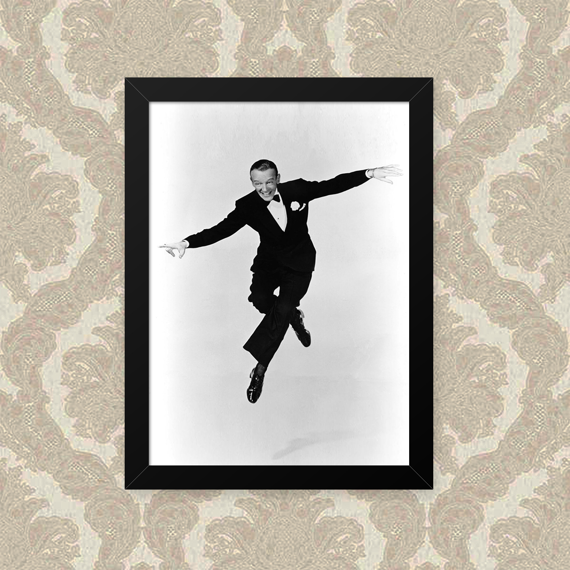Quadro Decorativo 23x33cm Nerderia e Lojaria fred astaire 02 preto