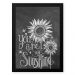 Quadro Decorativo 23x33cm Nerderia e Lojaria lousa sunshine branco