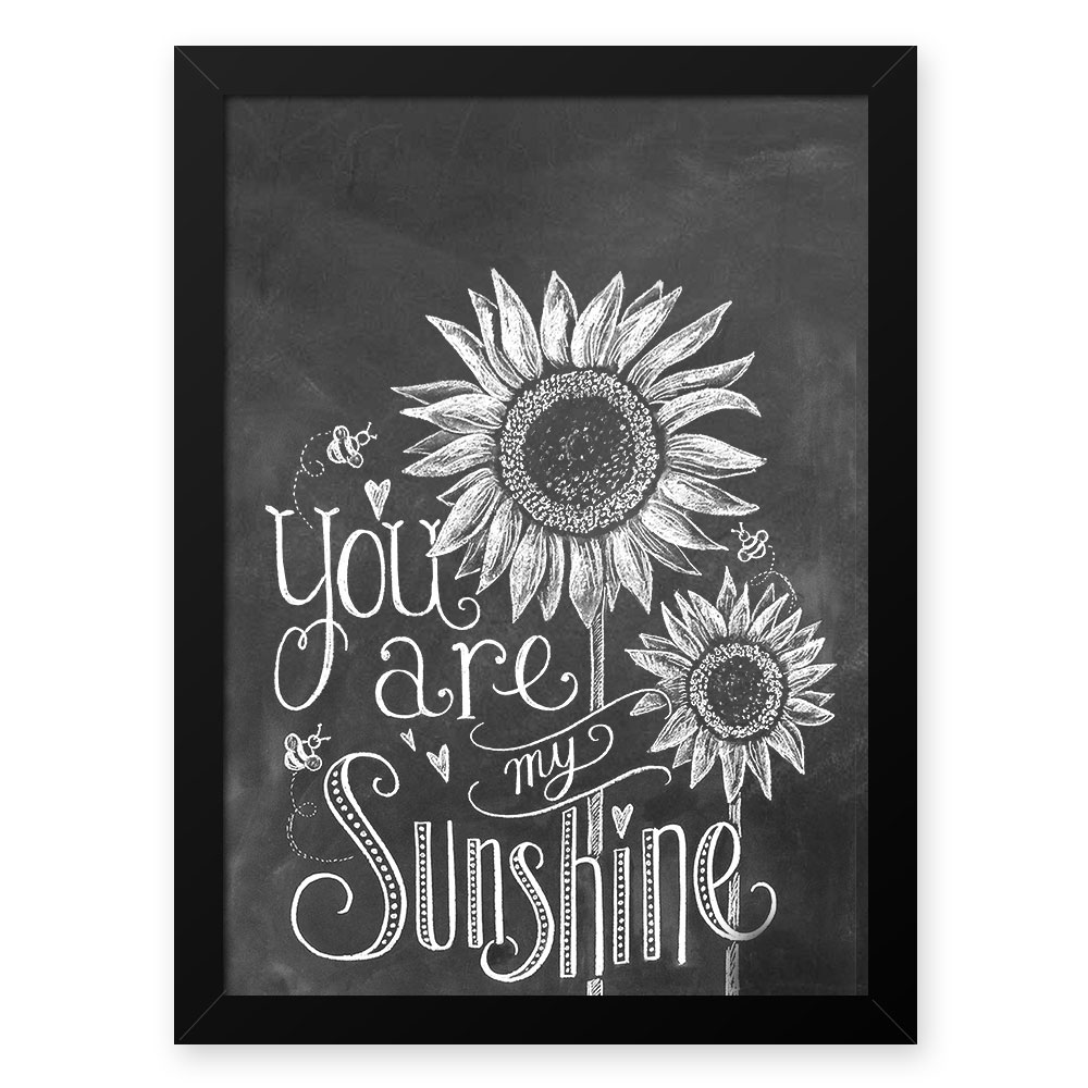 Quadro Decorativo 23x33cm Nerderia e Lojaria lousa sunshine branco