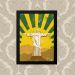 Quadro Decorativo 23x33cm Nerderia e Lojaria redentor brasil preto