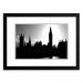 Quadro Decorativo 33x43cm Nerderia e Lojaria  Cidade Escura preto