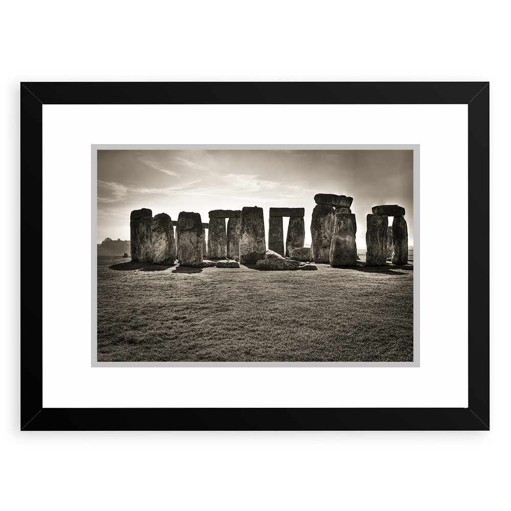 Quadro Decorativo 33x43cm Nerderia e Lojaria  Stonehenge preto