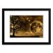 Quadro Decorativo 33x43cm Nerderia e Lojaria  paisagem lua preto