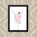 Quadro Decorativo 33x43cm Nerderia e Lojaria bailarina preto